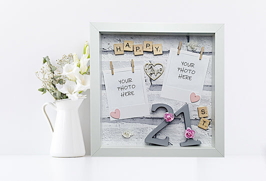 21st Birthday Frame - Grey