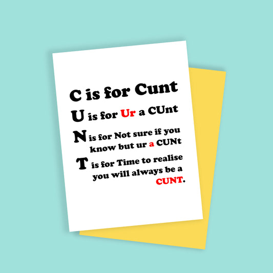 C is for Cunt